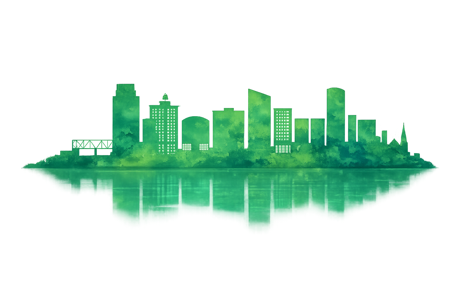 West Michigan skyline graphic